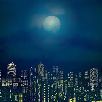 COMIC17 Moonlight City Skyline